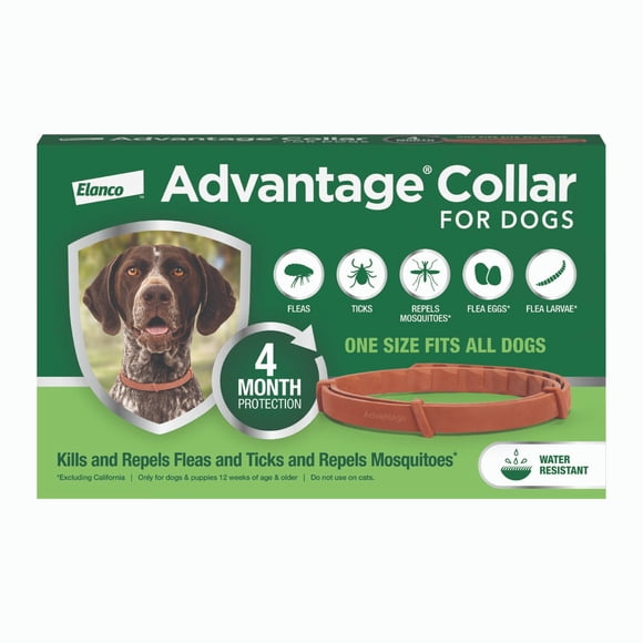 Advantage Collar Dog, Flea & Tick Collar for Dogs, One Size Fits All, 4-Month Protection