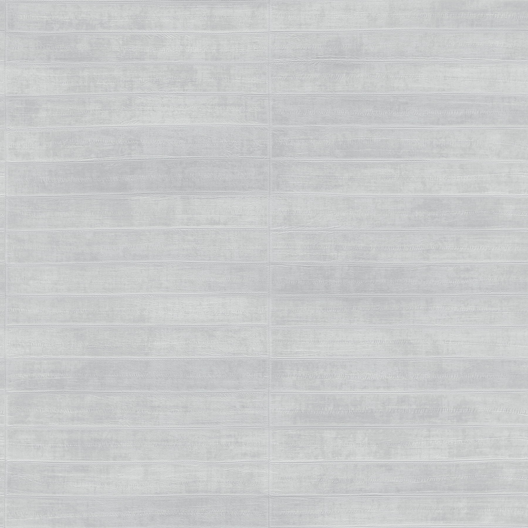 Dermot Silver Horizontal Stripe Leather Wallpaper