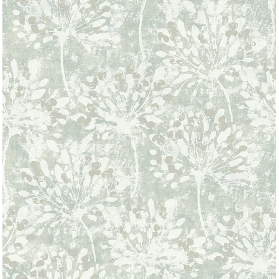 Advantage Dori Light Green Painterly Floral Wallpaper