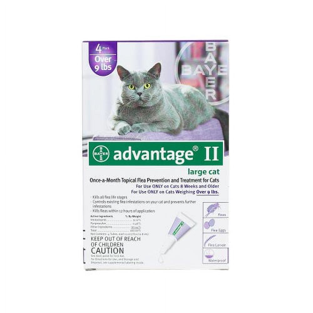 Advantage Flea Control for Cats and Kittens Over 9 lbs 4 Month Supply - image 1 of 3