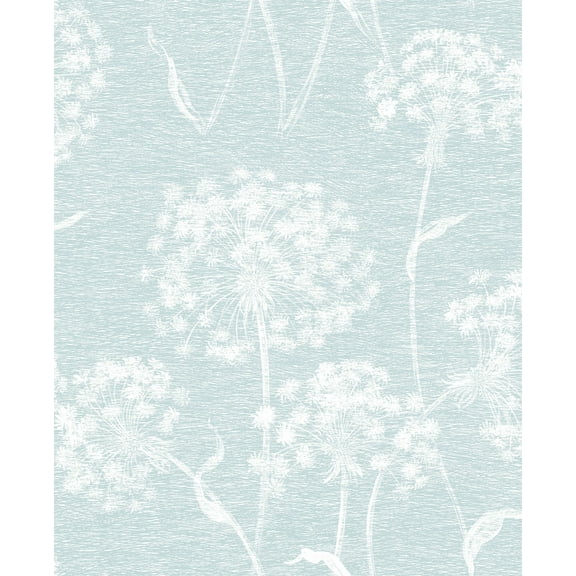 Advantage Garvey Light Blue Dandelion Unpasted Nonwoven Wallpaper, 20.5-in by 33-ft, 56.4 sq. ft.