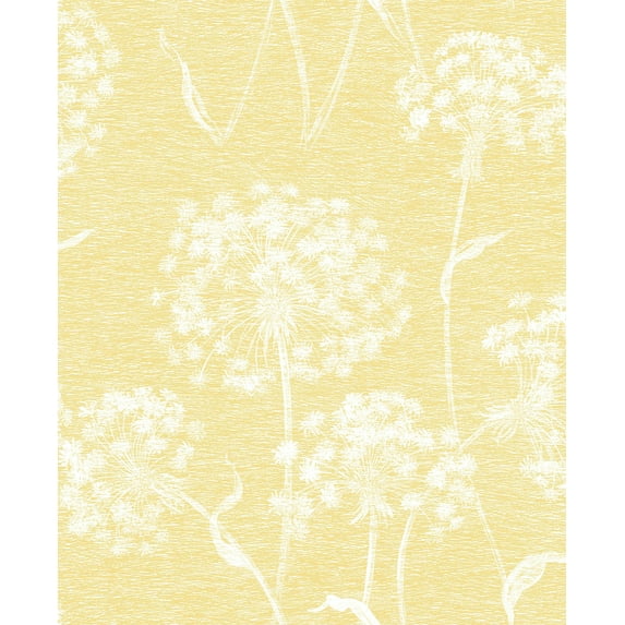 Advantage Garvey Yellow Dandelion Unpasted Nonwoven Wallpaper, 20.5-in by 33-ft, 56.4 sq. ft.