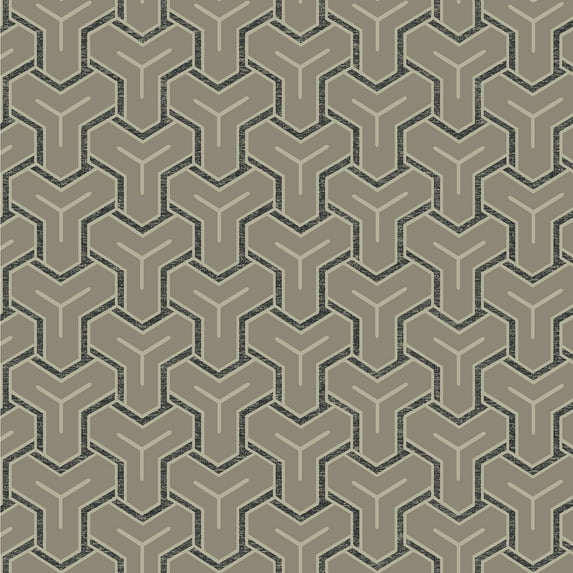 Advantage Gautier Silver Tessellate Wallpaper