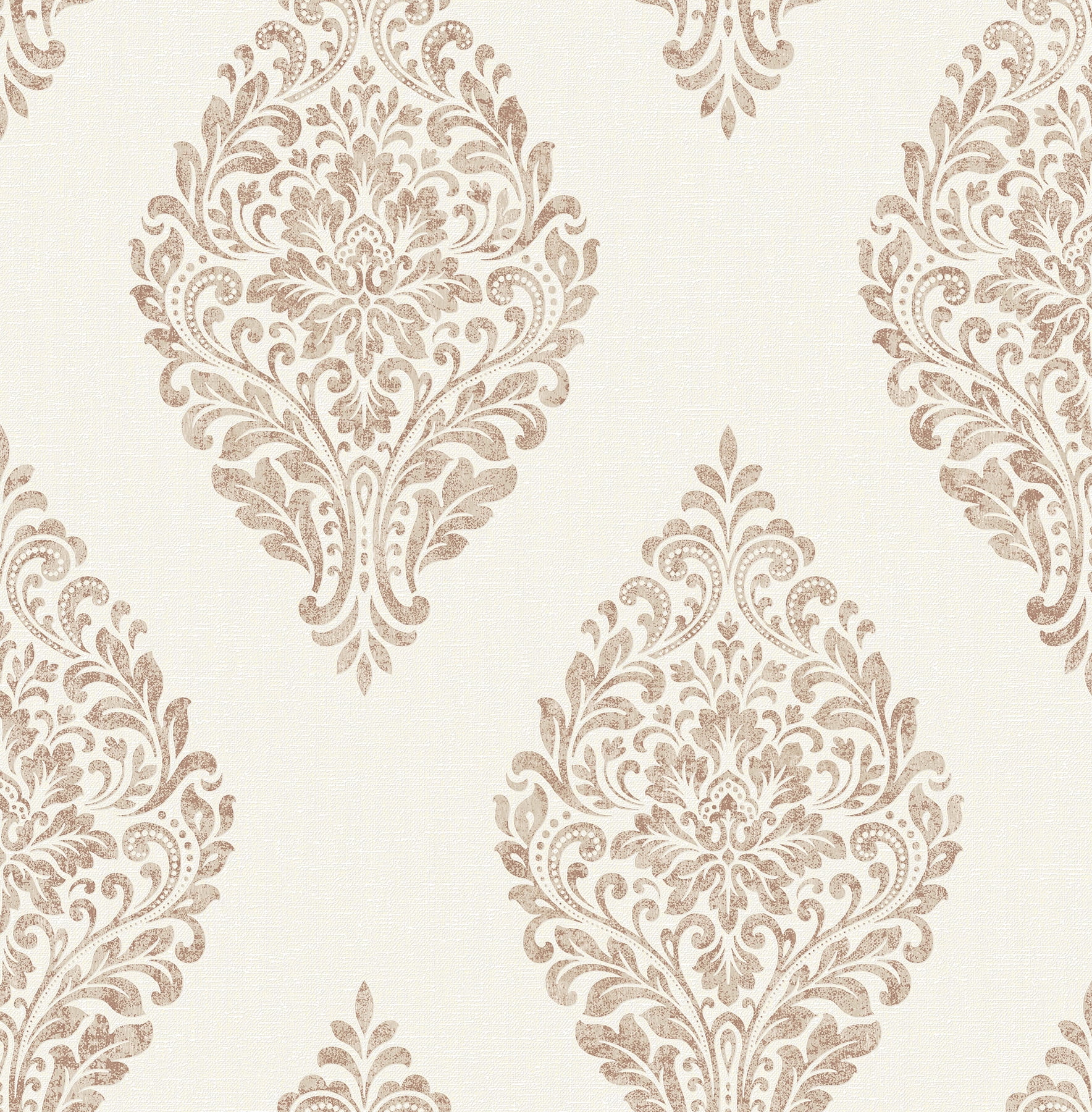 Gillian Copper Damask Non-Pasted Washable Wallpaper