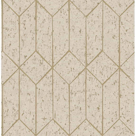 Advantage Hayden Bone Concrete Trellis Wallpaper