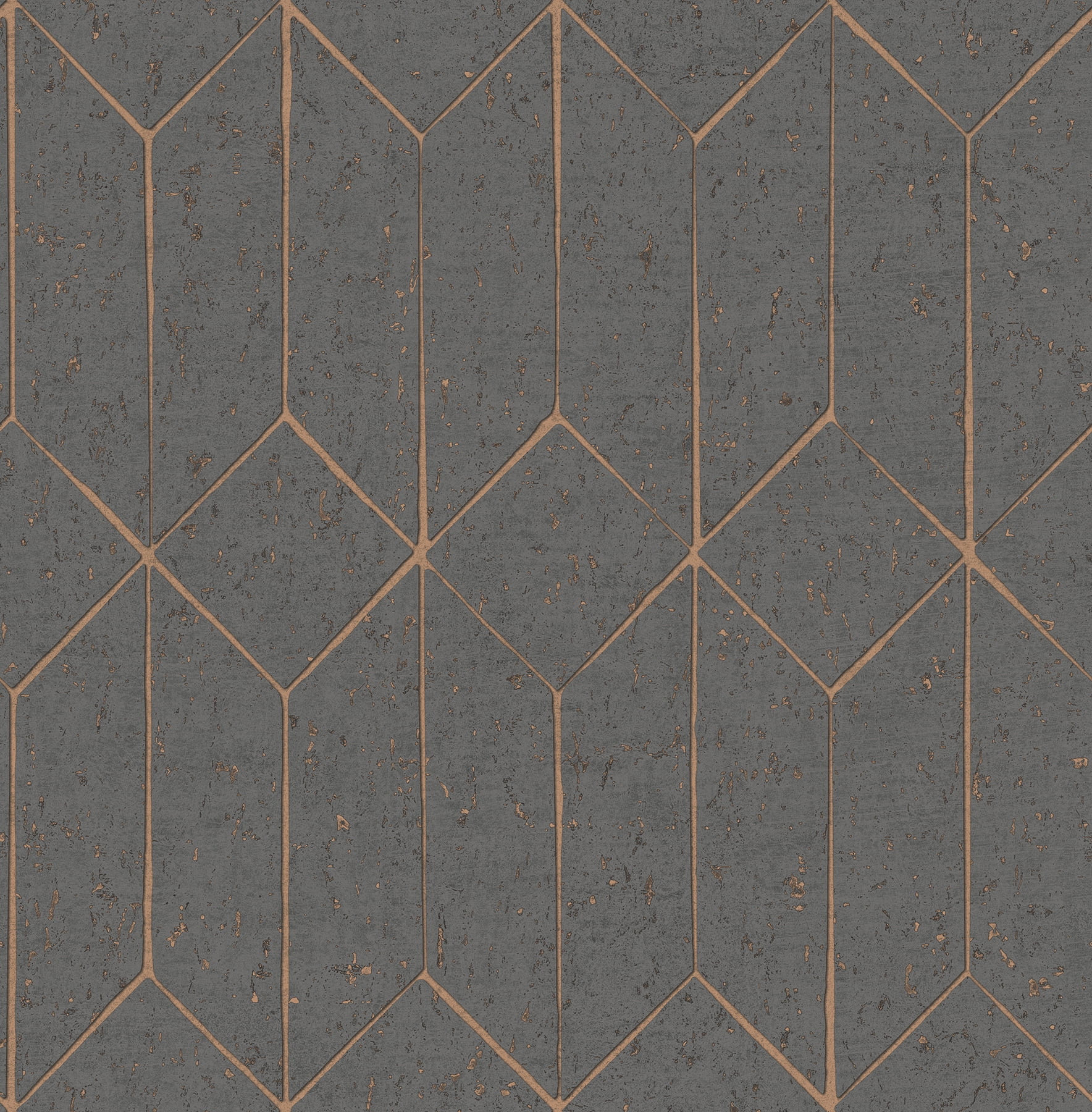 Advantage Hayden Charcoal Concrete Trellis Wallpaper