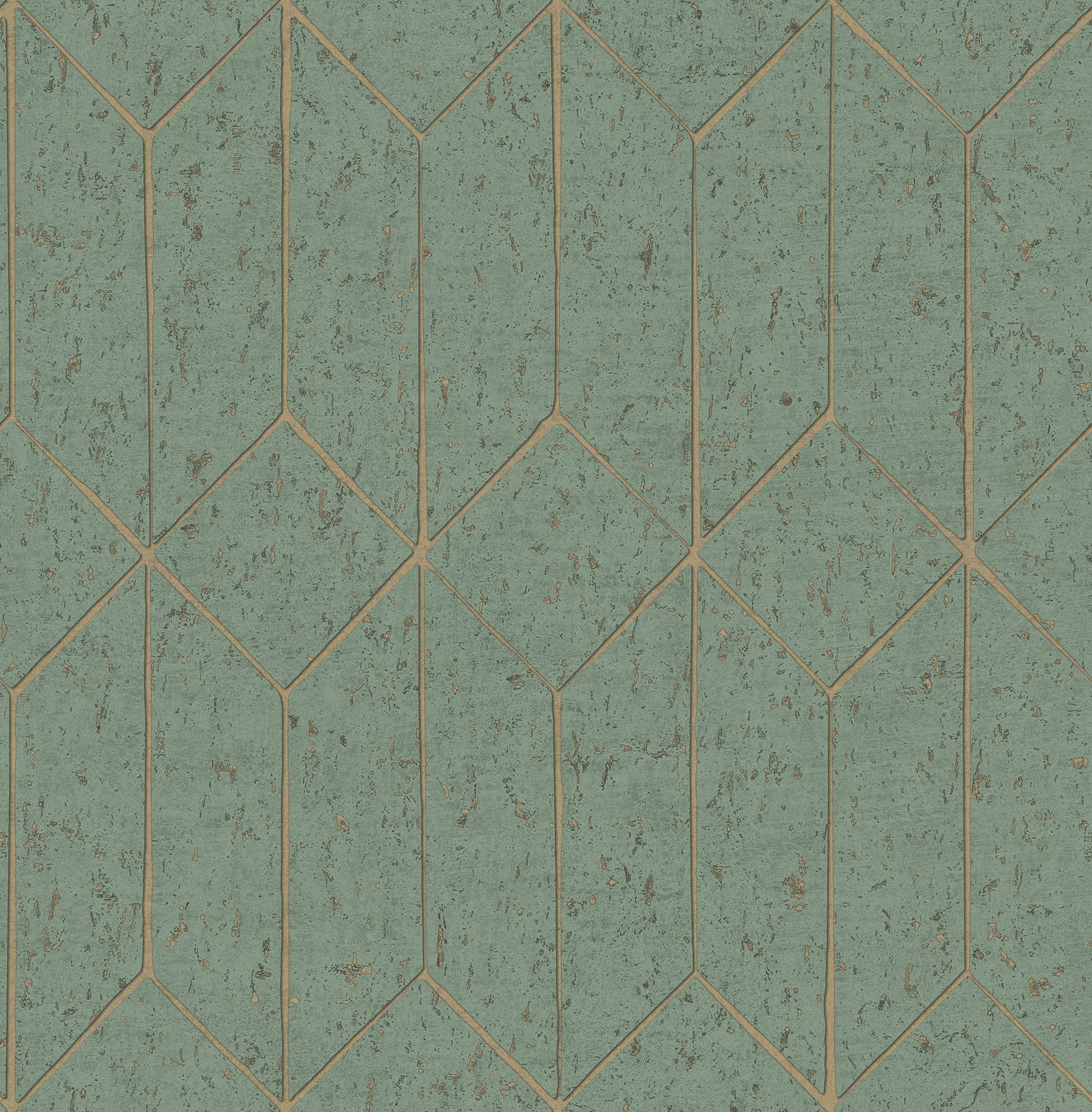 Advantage Hayden Mint Concrete Trellis Wallpaper