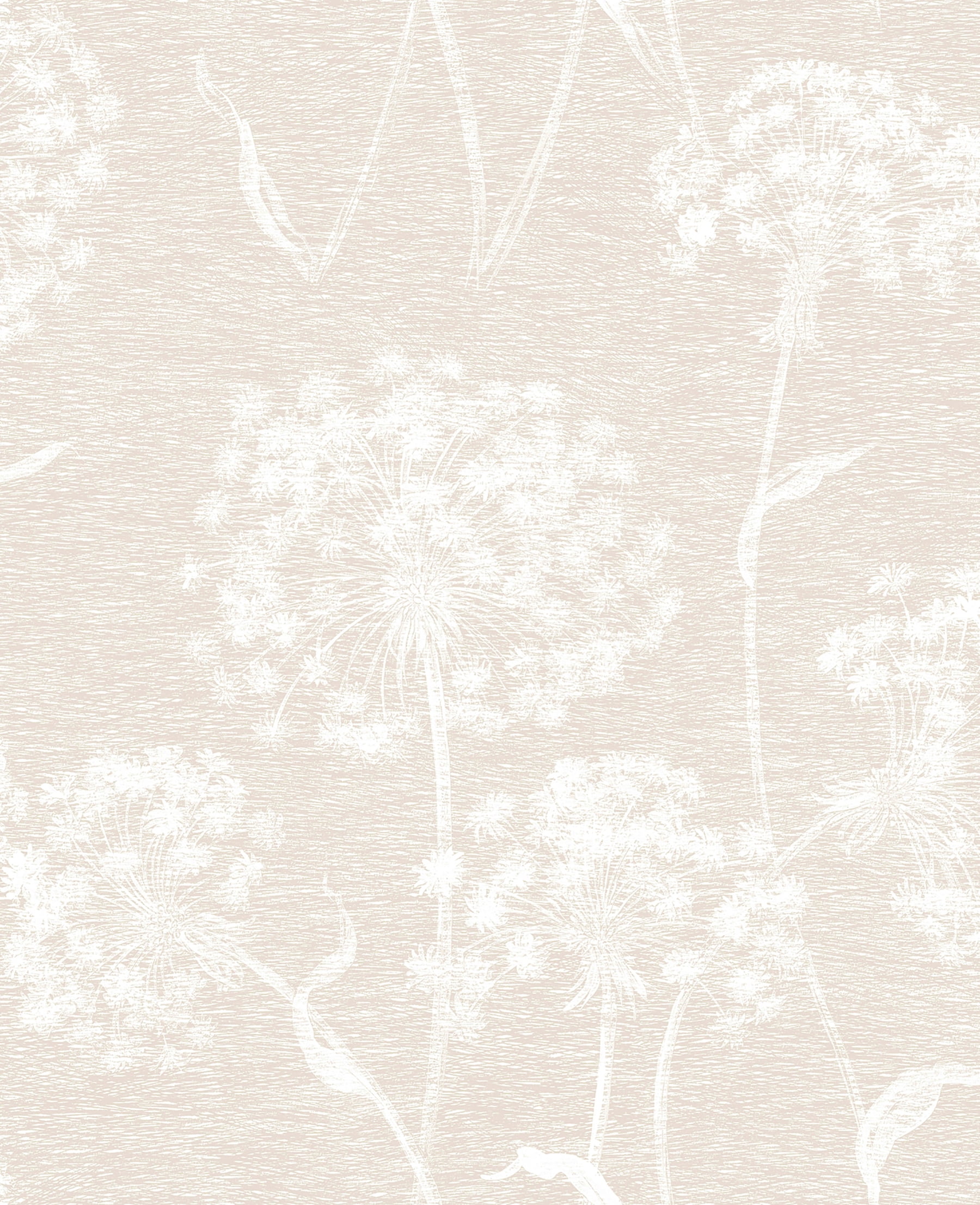 Cream and Off-White Non-Woven Dandelion Wallpaper