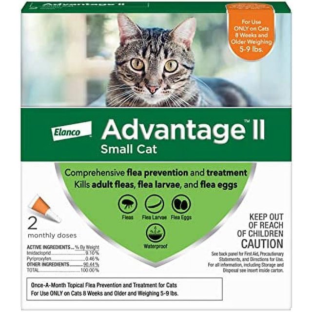 Advantage II Flea Prevention and Treatment for Small Cats (59 Pounds