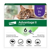Advantage II Vet-Recommended Flea Prevention for Large Cats 9 lbs+, 6-Monthly Treatments