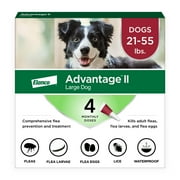 Advantage II Vet-Recommended Flea Prevention for Large Dogs 21-55 lbs, 4-Monthly Treatments