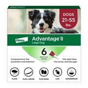 Advantage II Vet-Recommended Flea Prevention for Large Dogs 21-55 lbs, 6-Monthly Treatments