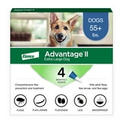 Advantage II Vet-Recommended Flea Prevention for XL Dogs 55 lbs+, 4-Monthly Treatments