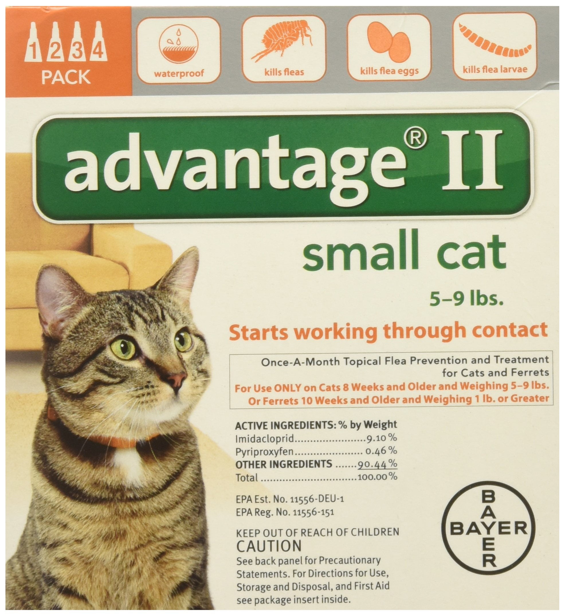 Advantage 2 on sale kitten 4 pack