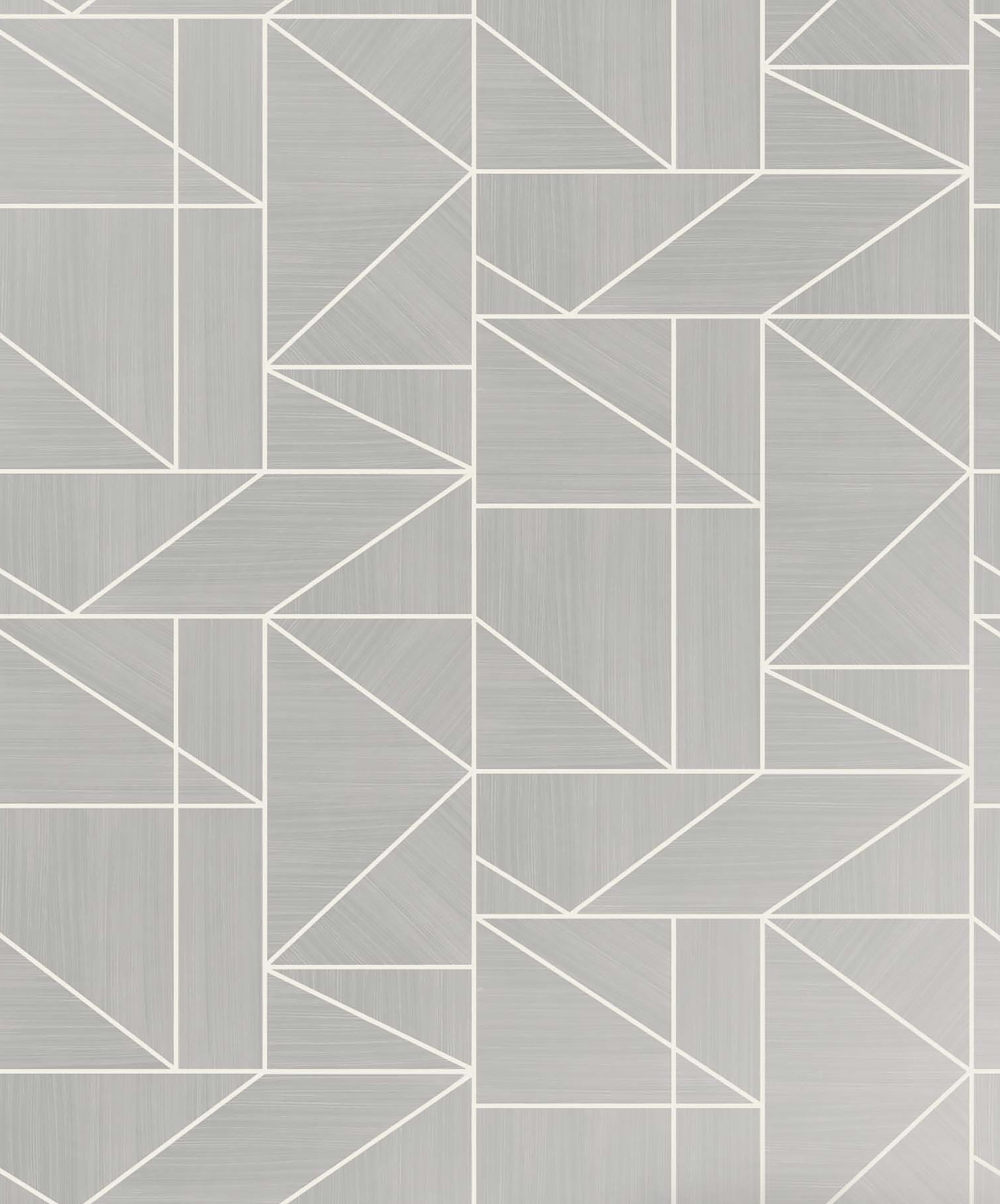 Ina Silver Geometric Vinyl Wallpaper, 20.5-in by 33-ft