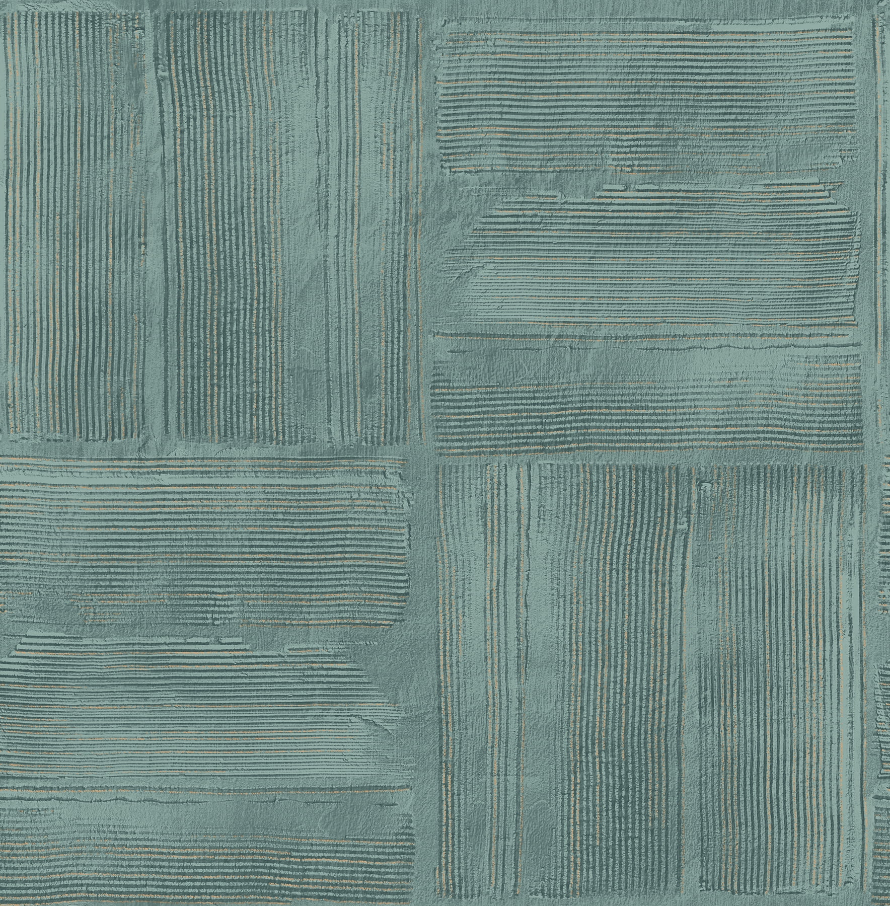 Advantage Jasper Teal Block Texture Wallpaper