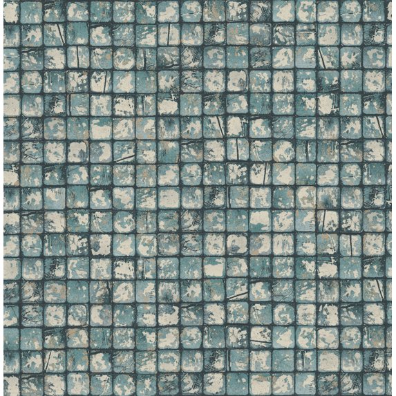 Advantage Kingsley Blue Tiled Wallpaper