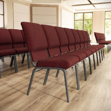 Advantage Maroon Church Chairs 18.5 in. Wide