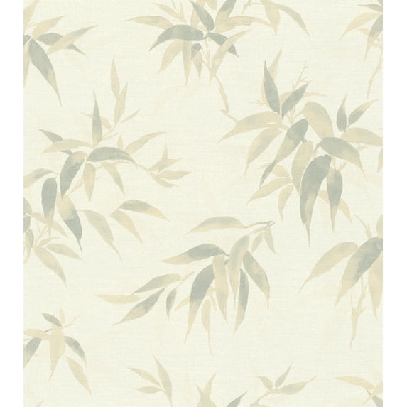 Advantage Minori White Leaves Wallpaper