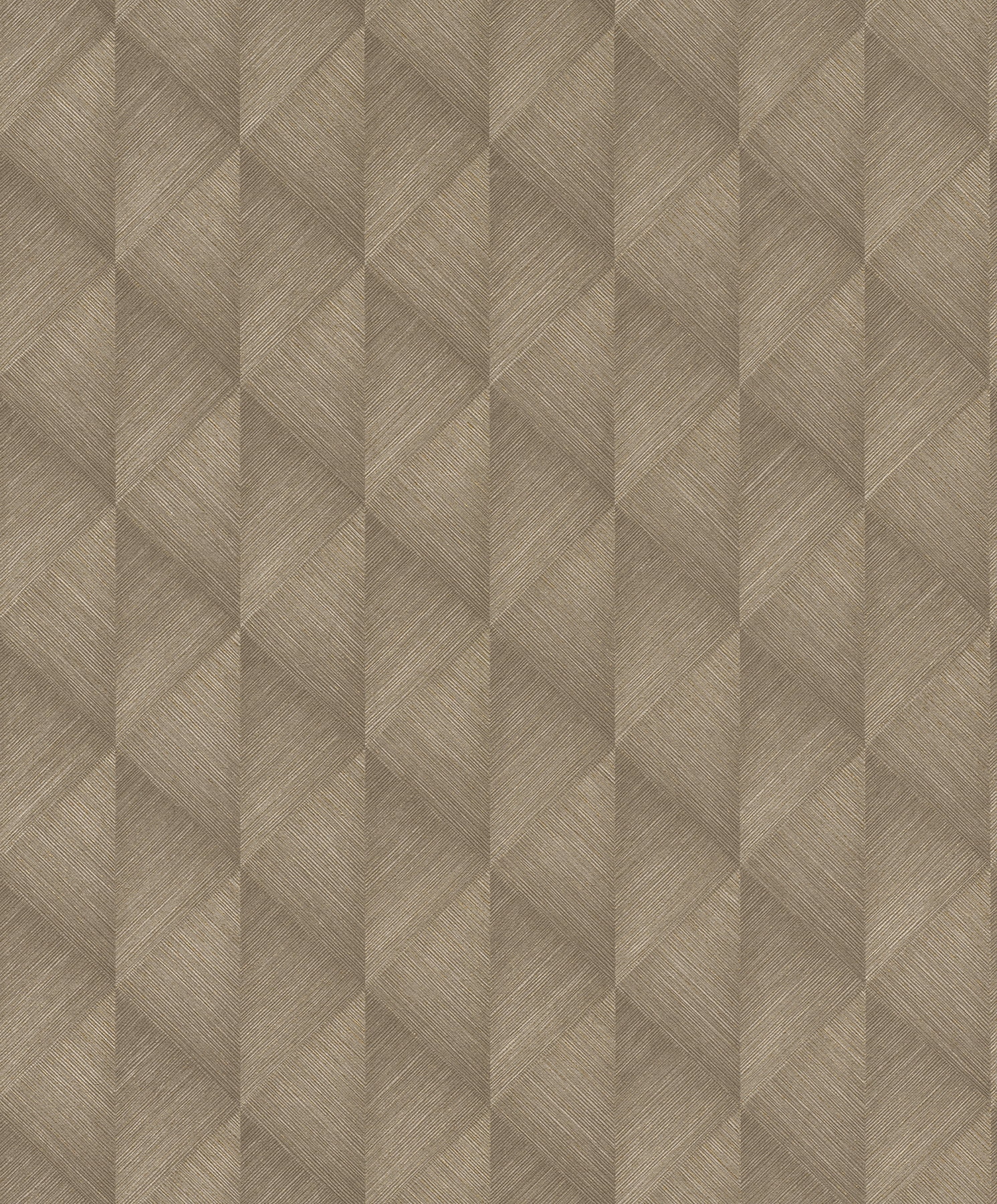 Miro Brown 3D Geometric Non-Pasted Washable Wallpaper