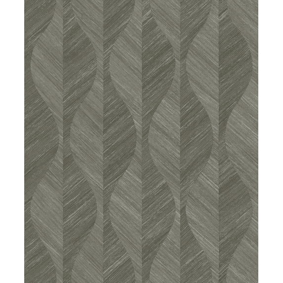 Advantage Oresme Dark Grey Ogee Wallpaper
