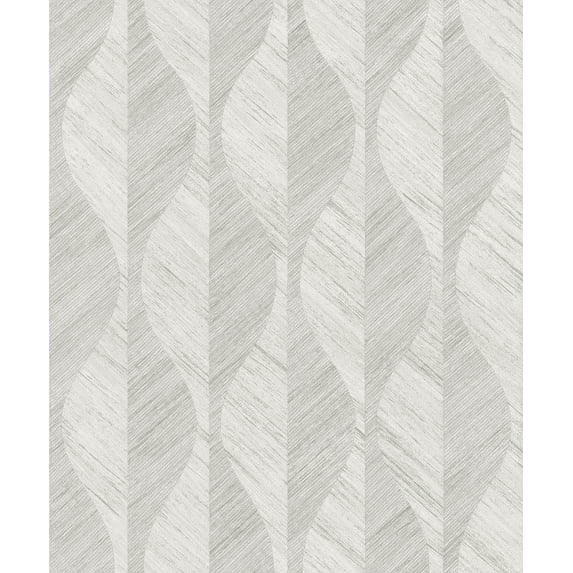 Advantage Oresme Silver Ogee Wallpaper