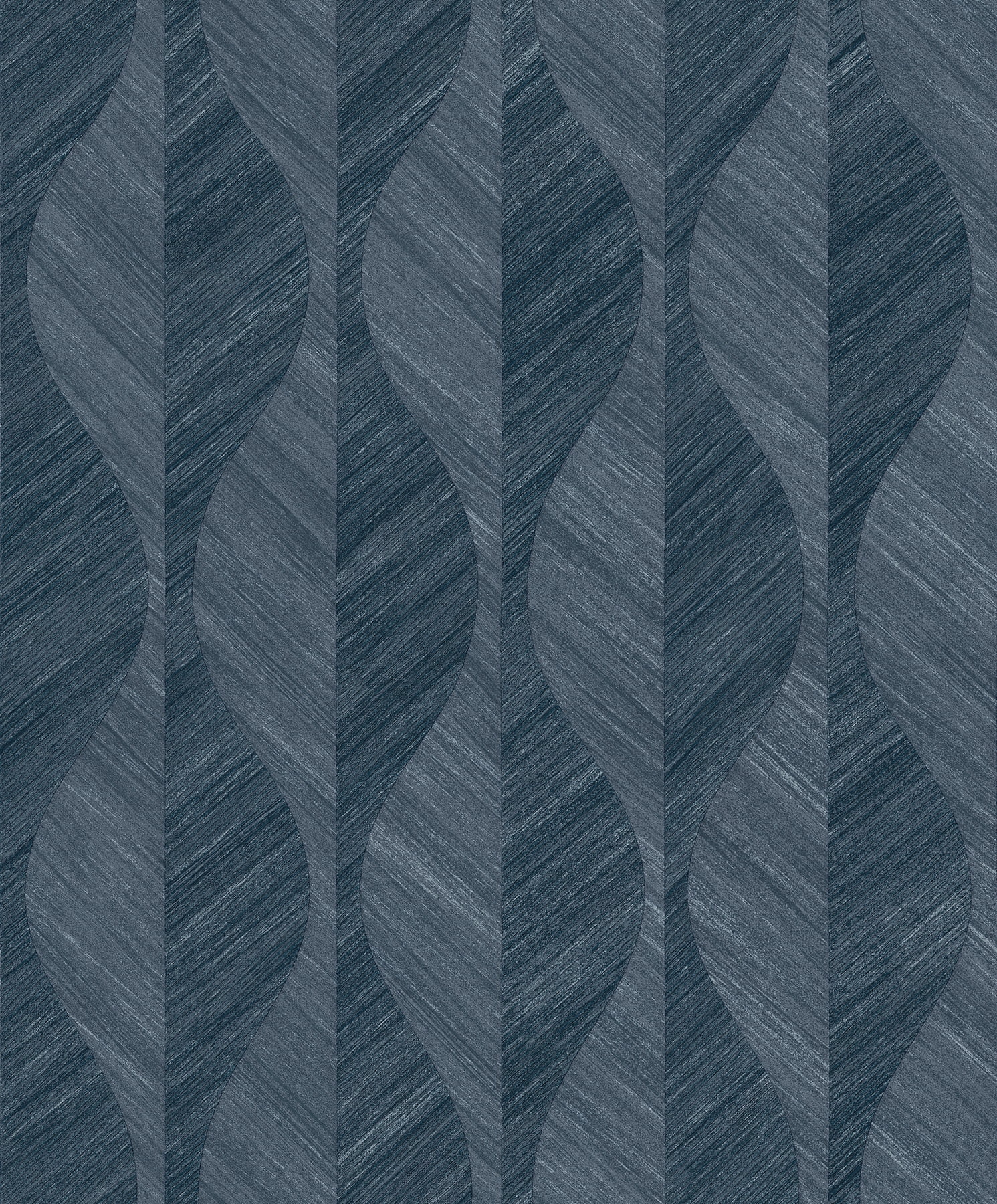 Advantage Oresome Indigo Ogee Wallpaper