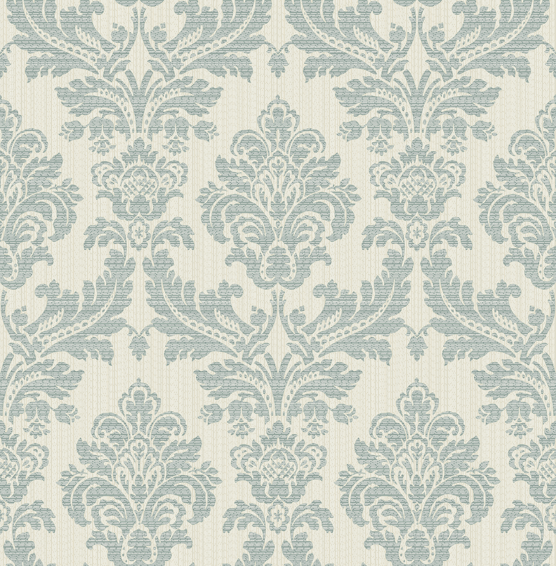 Advantage Piers Teal Texture Damask Unpasted Non Woven Wallpaper, 20.5-in by 33-ft, 56.4 sq. ft. - image 1 of 3