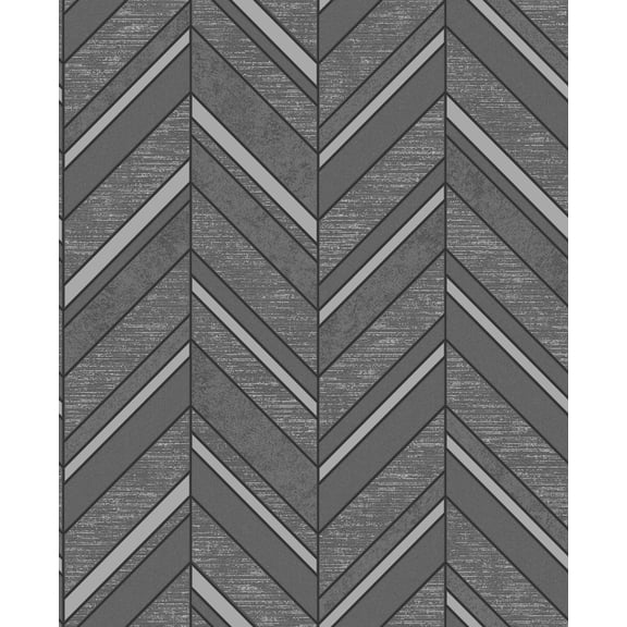 Advantage Punta Mita Charcoal Chevron Wallpaper