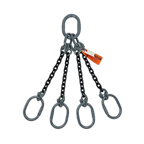 Advantage Rigging Alloy Steel Chain Sling, 5/8" x 10', 4-Leg, Grade 100, Oblong Rings