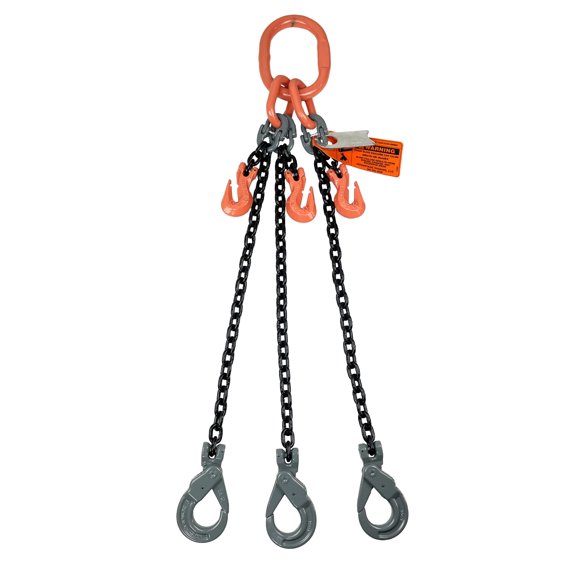 Advantage Rigging Alloy Chain Sling, 5/8" x 10', 3-Leg, Grade 100, Positive Lock Hooks & Adjusters