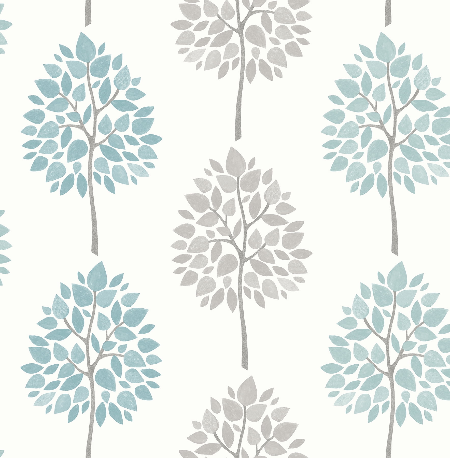 Advantage Saar Aqua Tree Wallpaper, 20.5-in by 33-ft, 56.4 sq. ft