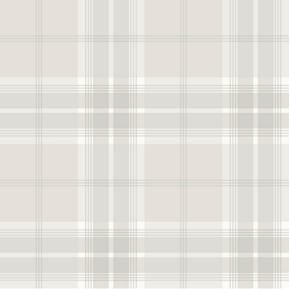 Advantage Sala White Plaid Wallpaper, 20.9-in by 33-ft, 57.48 sq. ft.