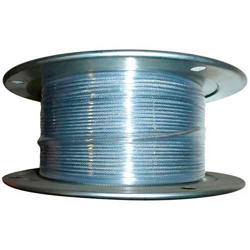 Advantage 500' 3/32" Dia. VC 3/16" Dia. 7x7 Vinyl Coated Galvanized Aircraft Cable