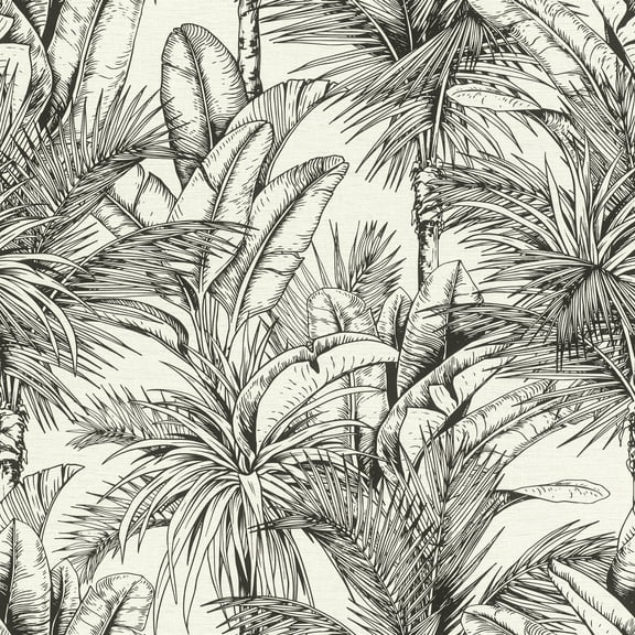 Advantage Serra White Palm Wallpaper