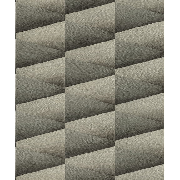 Advantage Shae Dark Grey Geo Wallpaper