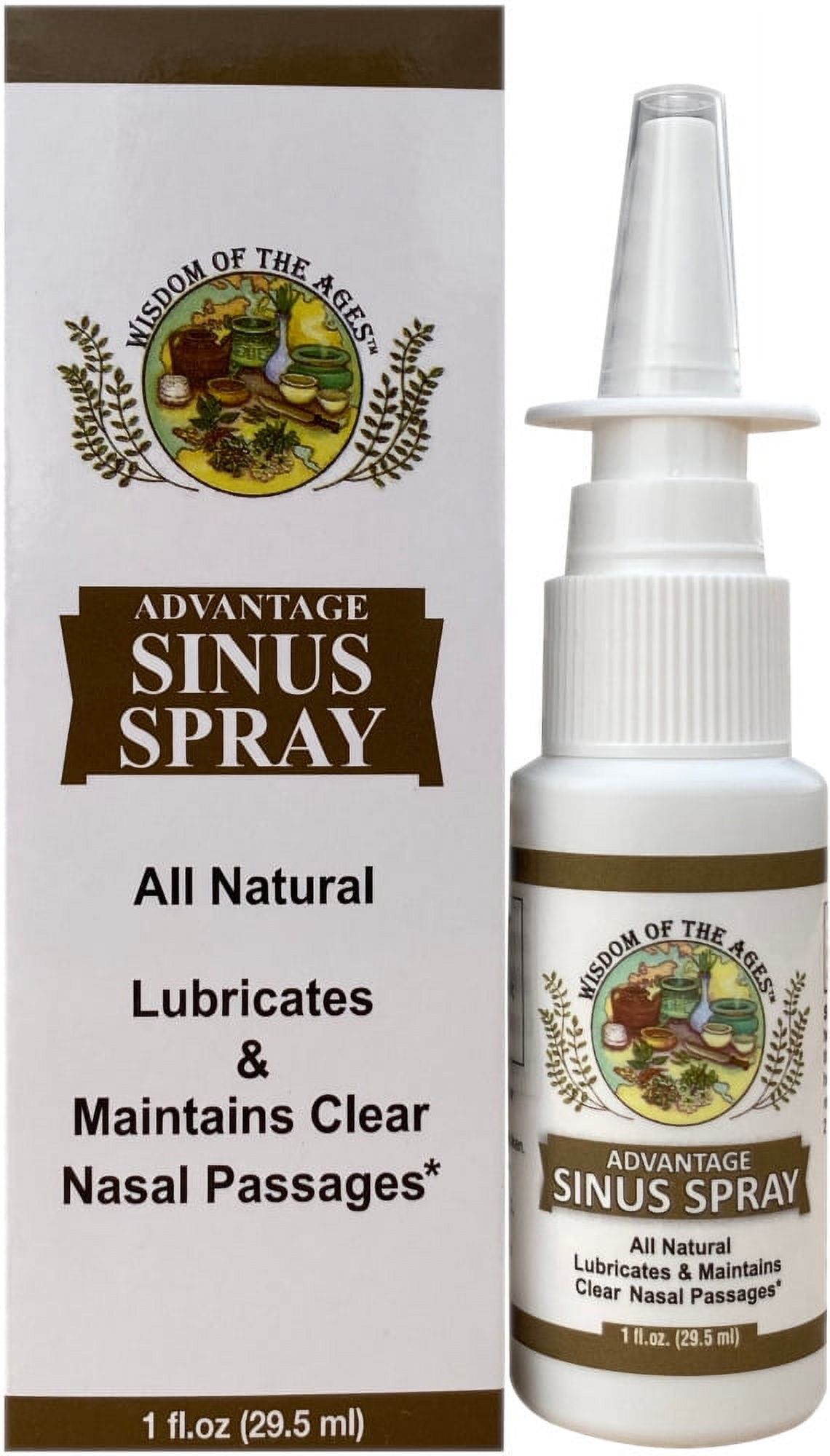 Advantage Sinus Spray Natural Cleansing & Lubricating Nasal Spray. 1 fl