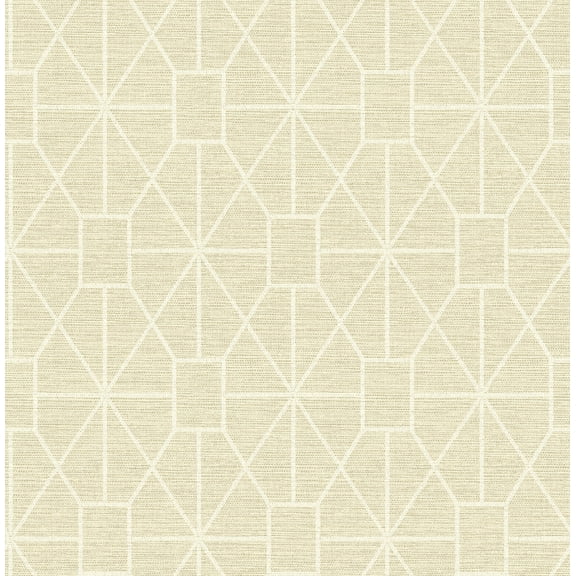 Advantage Stevenson Natural Trellis Wallpaper