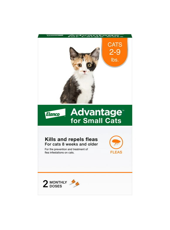 Advantage Topical Flea Prevention For Small Cats 2-9 Lbs, 2-Monthly Treatments