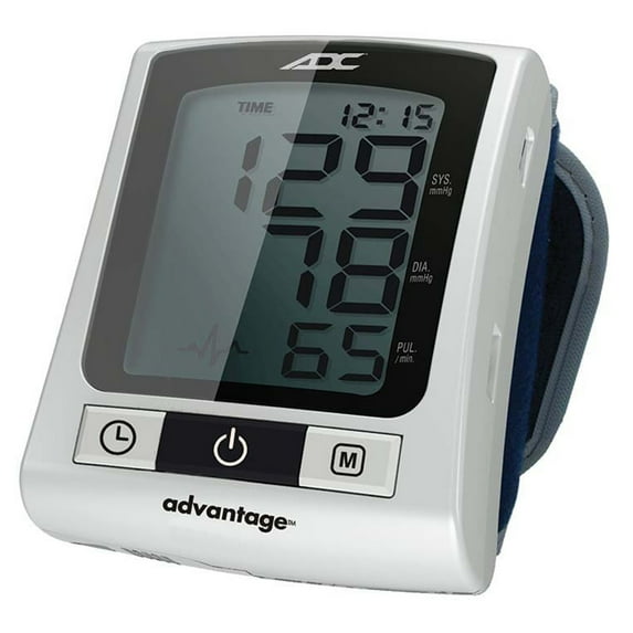 Advantage Ultra Series Adult Cuff Wrist Home Automatic Digital Blood Pressure Monitor 1-Tube Blue 1 Each