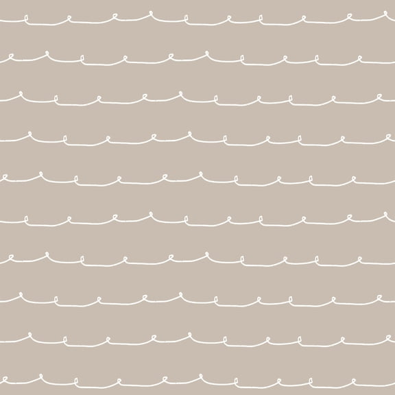 Advantage Wiggle Line Taupe Stripe Wallpaper