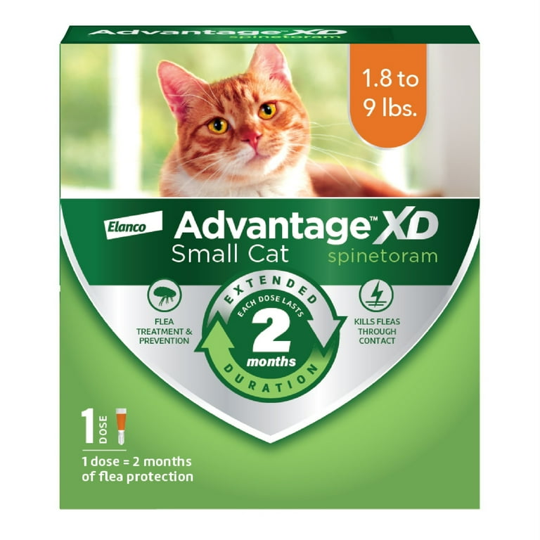 Advantage XD Small Cat 2 Month Flea Prevention For Cats 1.8 9lbs 1 Dose 2 Months