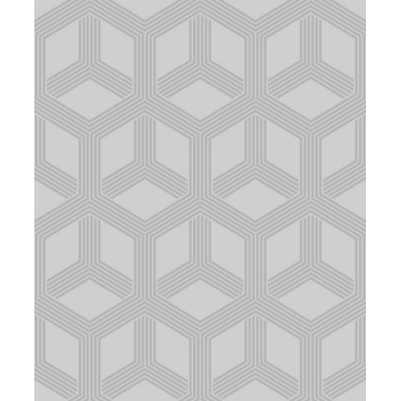 Advantage Xander Grey Glam Geometric Wallpaper