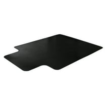 Advantagemat® Black Vinyl Lipped Chair Mat for Carpets - 36" x 48"