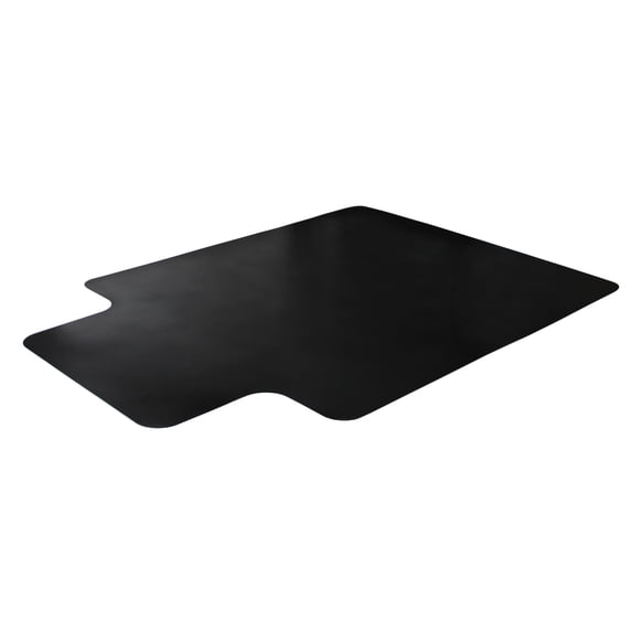 Advantagemat® Black Vinyl Lipped Chair Mat for Carpets - 45" x 53"