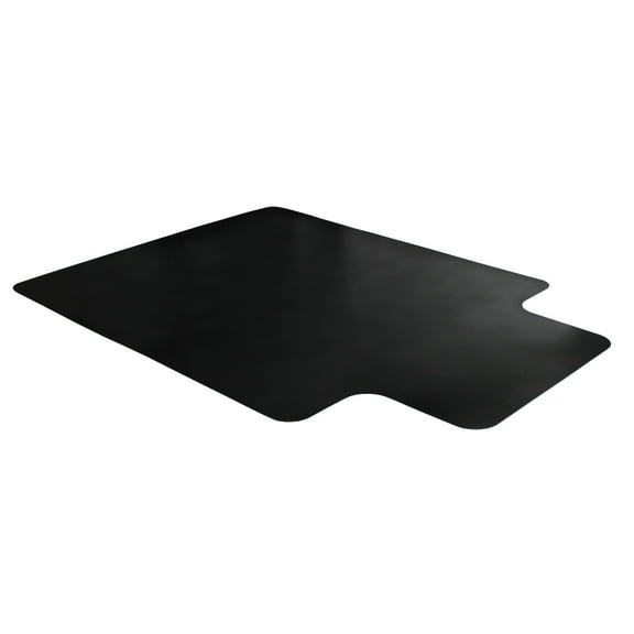 Advantagemat Black Vinyl Lipped Chair Mat for Hard Floor - 36" x 48" (Shipped Rolled)