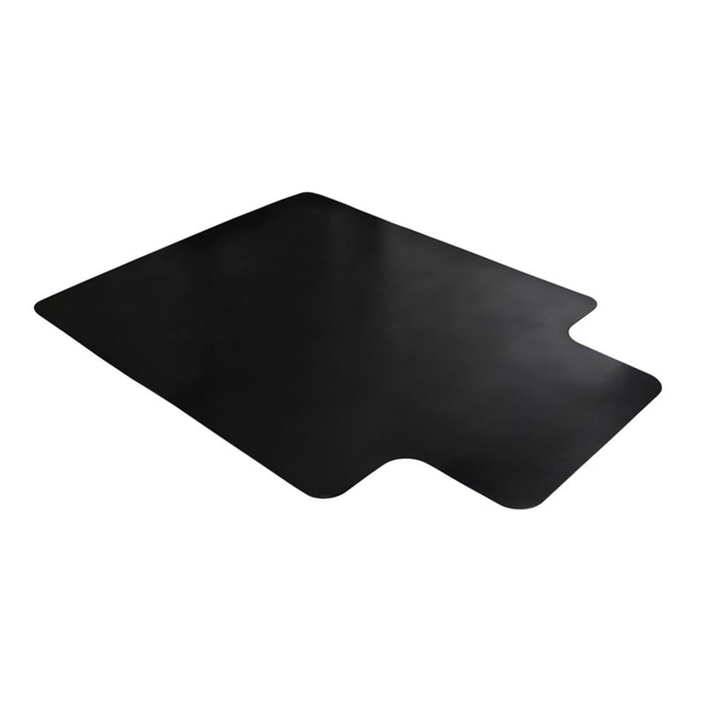 Advantagemat® Black Vinyl Lipped Chair Mat for Hard Floor - 45" x 53"
