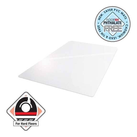 Advantagemat® Vinyl Rectangular Chair Mat for Hard Floor - 46" x 48"