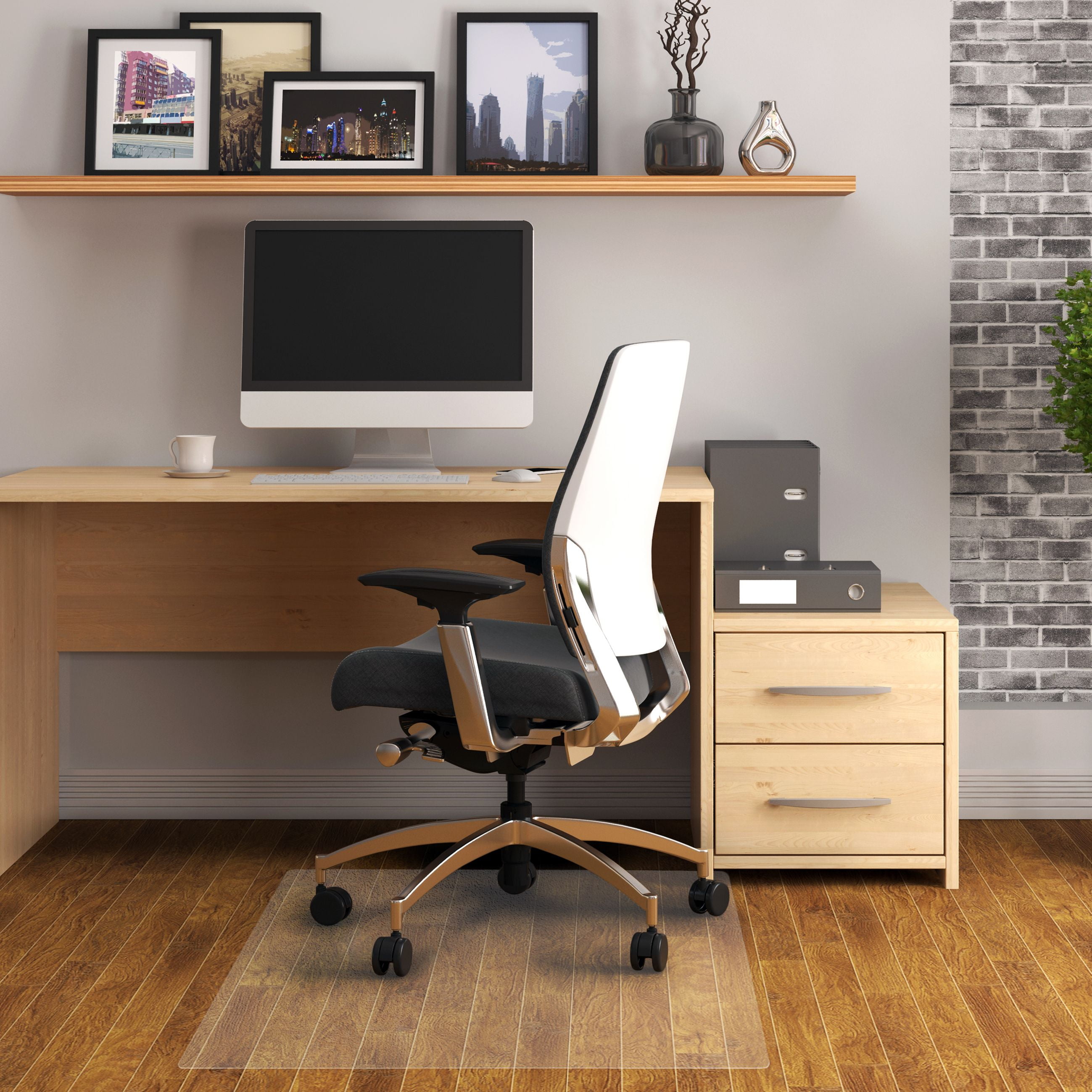 Advantagemat® Vinyl Rectangular Chair Mat for Hard Floor - 48" x 60"