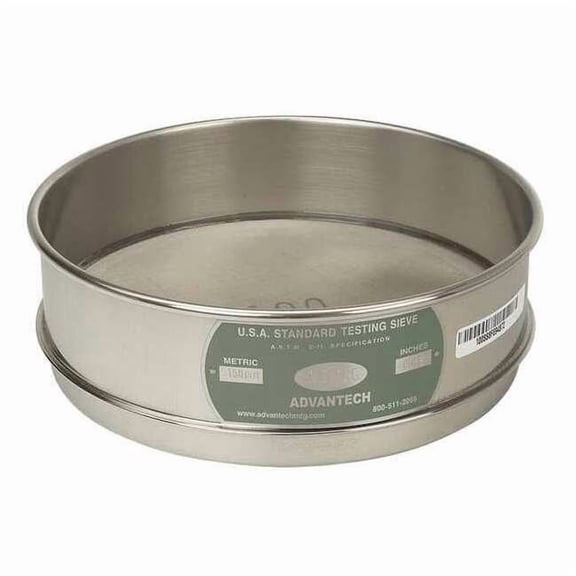 Advantech Manufacturing Sieve, No 80, S/S, 8 In, Full Ht 80SS8F